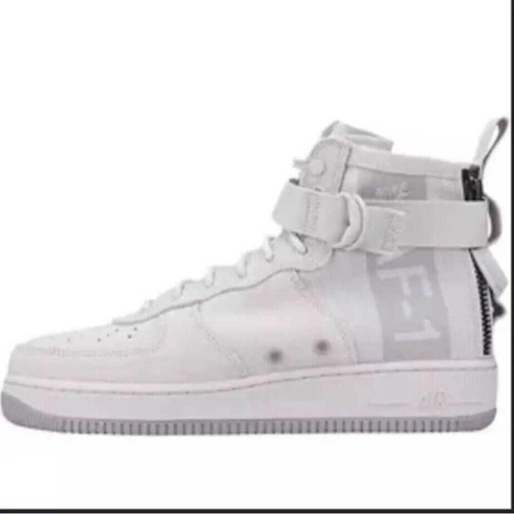 NEW Men's Size 8 Nike SF AF1 Mid Suede Varsity Gray Sneakers w/ Box AJ9502-001